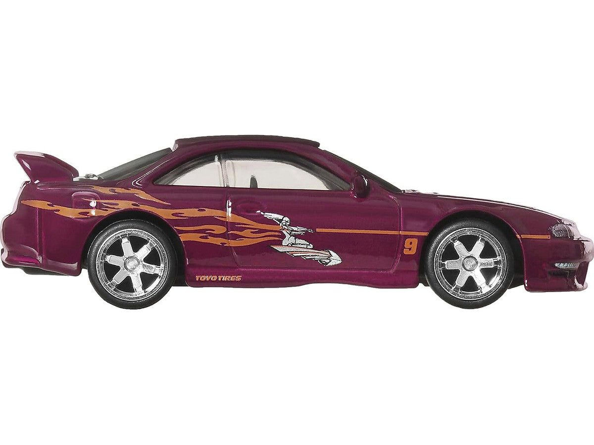 Nissan 240SX (S14) RHD (Right Hand Drive) Maroon with Graphics "The Fast and the Furious" (2001) Movie "Fast & Furious" Series Diecast Model Car by Hot Wheels by Hotwheels