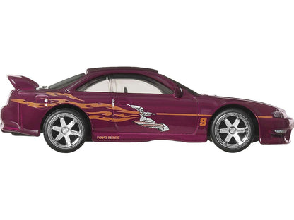 Nissan 240SX (S14) RHD (Right Hand Drive) Maroon with Graphics "The Fast and the Furious" (2001) Movie "Fast & Furious" Series Diecast Model Car by Hot Wheels by Hotwheels