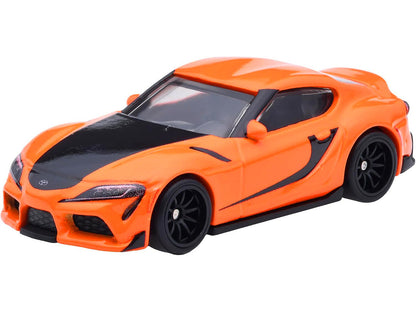 2021 Toyota GR Supra Orange and Black "F9" (2021) Movie "Fast & Furious" Series Diecast Model Car by Hot Wheels by Hotwheels