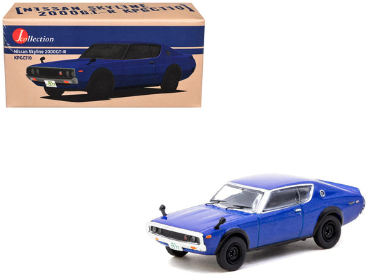 Nissan Skyline 2000GT-R KPGC110 RHD (Right Hand Drive) Blue Metallic "J Collection" Series 1/64 Diecast Model by Tarmac Works by Tarmac Works
