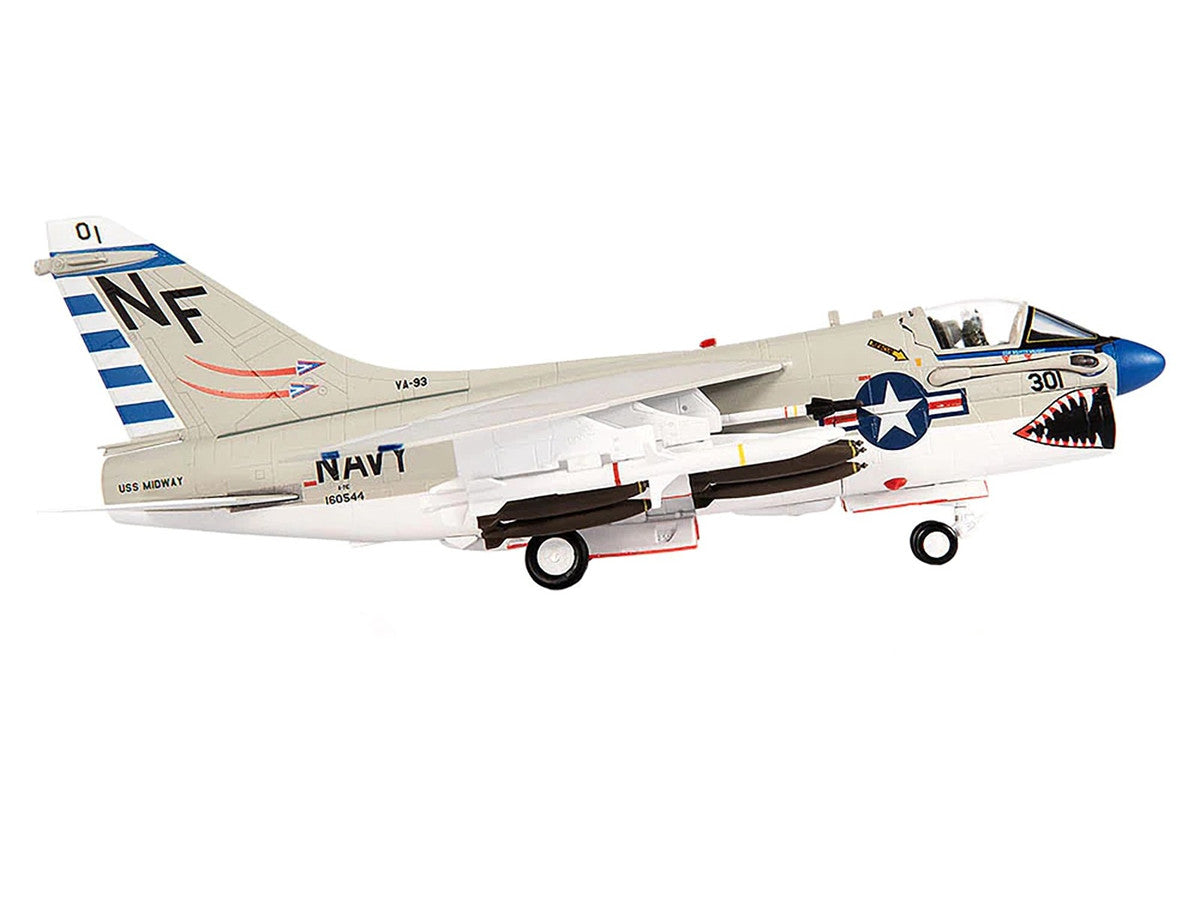 Vought A-7E Corsair II Attack Aircraft "VA-93 Blue Blazers USS Midway" (1979) United States Navy 1/72 Diecast Model by JC Wings by JC Wings