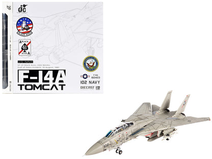 Grumman F-14A Tomcat Fighter Aircraft "VF-41 Black Aces USS Nimitz Gulf of Sidra" (1981) United States Navy 1/72 Diecast Model by JC Wings by JC Wings