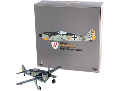 Focke-Wulf FW 190A-4 Fighter Aircraft "Major Siegfried Schnell Luftwaffe JG2 France" (1943) 1/72 Diecast Model by JC Wings by JC Wings