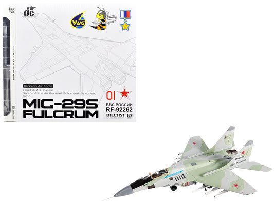 Mikoyan MiG-29S Fulcrum-C Fighter Aircraft "Hero of Russia General Sulambek Oskanov Lipetsk AB Russia" (2018) Russian Air Force 1/72 Diecast Model by JC Wings by JC Wings