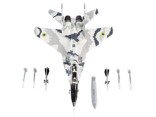 Mikoyan MiG-29UB Fulcrum-B Fighter Aircraft "Vasylkiv Air Base Ukraine" (2021) Ukrainian Air Force 1/72 Diecast Model by JC Wings by JC Wings