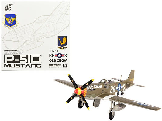 North American P-51D Mustang Fighter Aircraft "Captain Clarence E. Anderson 363rd FS 357th FG Old Crow" (1944) United States Air Force 1/72 Diecast Model by JC Wings by JC Wings