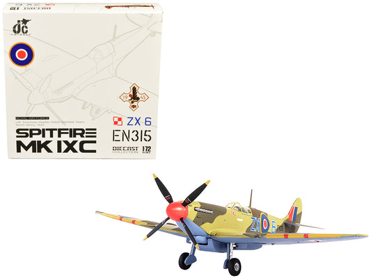 Supermarine Spitfire MK IXC Fighter Aircraft "Royal Air Force Ldr. Stanislav Skalsk Polish Combat Team North Africa" (1943) 1/72 Diecast Model by JC Wings by JC Wings