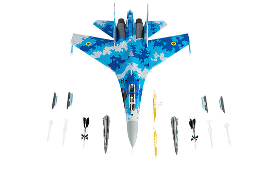 Sukhoi Su-27UB Flanker Aircraft "831st Tactical Aviation Brigade" (2017) Ukrainian Air Forces 1/72 Diecast Model by JC Wings by JC Wings