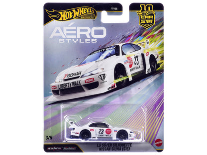 Nissan Silvia (S15) LB Super Silhouette RHD (Right Hand Drive) #23 White with Graphics "Aero Styles" Series Diecast Model Car by Hot Wheels by Hotwheels