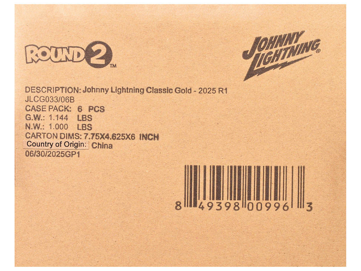 "Classic Gold Collection" 2025 Release 1 Set B of 6 Cars 1/64 Diecast Model Cars by Johnny Lightning by Johnny Lightning