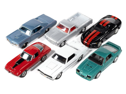 "Muscle Cars USA" 2025 Release 3 Set B of 6 pieces "MECUM Auctions" 1/64 Diecast Model Cars by Johnny Lightning by Johnny Lightning