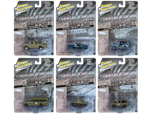 "Military" Set B of 6 pieces 2024 Release 2 Limited Edition Diecast Models by Johnny Lightning by Johnny Lightning
