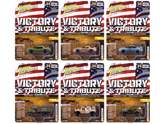 "Military" Set B of 6 pieces 2025 Release 1 Limited Edition Diecast Models by Johnny Lightning by Johnny Lightning