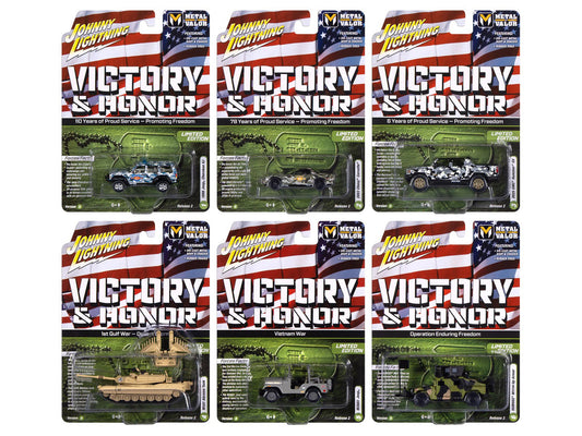 "Military" Set A of 6 pieces 2025 Release 2 Limited Edition 1/64 Diecast Model Cars by Johnny Lightning by Johnny Lightning