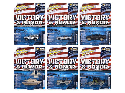 "Military" Set B of 6 pieces 2025 Release 2 Limited Edition 1/64 Diecast Model Cars by Johnny Lightning by Johnny Lightning