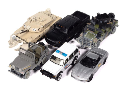 "Military" Set B of 6 pieces 2025 Release 2 Limited Edition 1/64 Diecast Model Cars by Johnny Lightning by Johnny Lightning