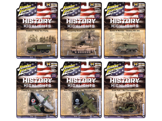 "Military" Set B of 6 pieces 2026 Release 1 Limited Edition 1/64 Diecast Model Cars by Johnny Lightning by Johnny Lightning