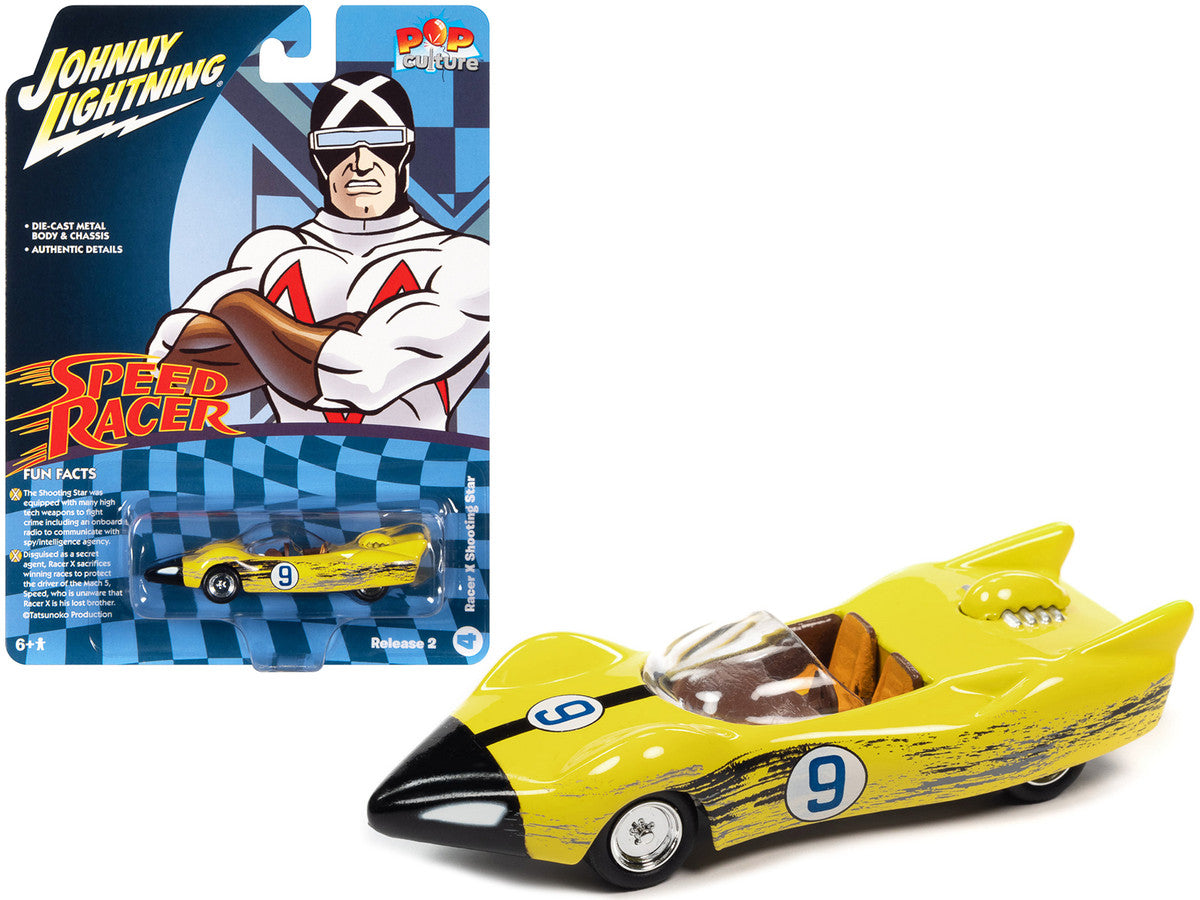 Racer X's Shooting Star (Raced Version) "Speed Racer" (1967) TV Series "Pop Culture" 2022 Release 2 1/64 Diecast Model Car by Johnny Lightning by Johnny Lightning