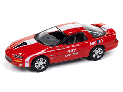 2002 Chevrolet Nickey Camaro ZL1 Bright Rally Red with White Stripes "Muscle Cars USA" Series 1/64 Diecast Model Car by Johnny Lightning by Johnny Lightning