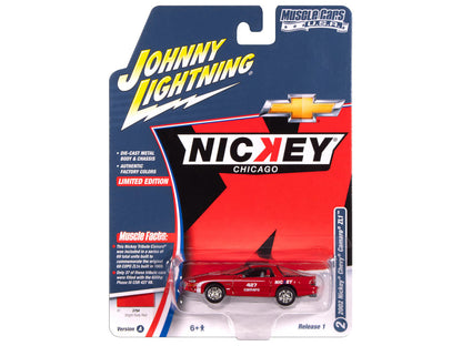 2002 Chevrolet Nickey Camaro ZL1 Bright Rally Red with White Stripes "Muscle Cars USA" Series 1/64 Diecast Model Car by Johnny Lightning by Johnny Lightning