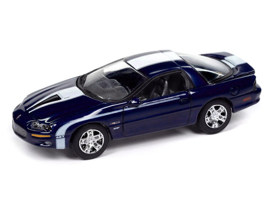 2002 Chevrolet Nickey Camaro ZL1 Navy Blue Metallic with White Stripes "Muscle Cars USA" Series 1/64 Diecast Model Car by Johnny Lightning by Johnny Lightning