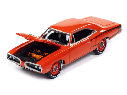 1970 Dodge Coronet Super Bee "Mr. Norm's" Hemi Orange with Black Stripes "Muscle Cars USA" Series 1/64 Diecast Model Car by Johnny Lightning by Johnny Lightning