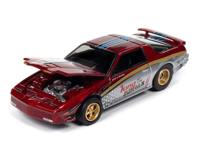 1987 Pontiac Firebird GTA "King of the Jungle" Red and Silver Metallic with Graphics "Muscle Cars USA" Series 1/64 Diecast Model Car by Johnny Lightning by Johnny Lightning