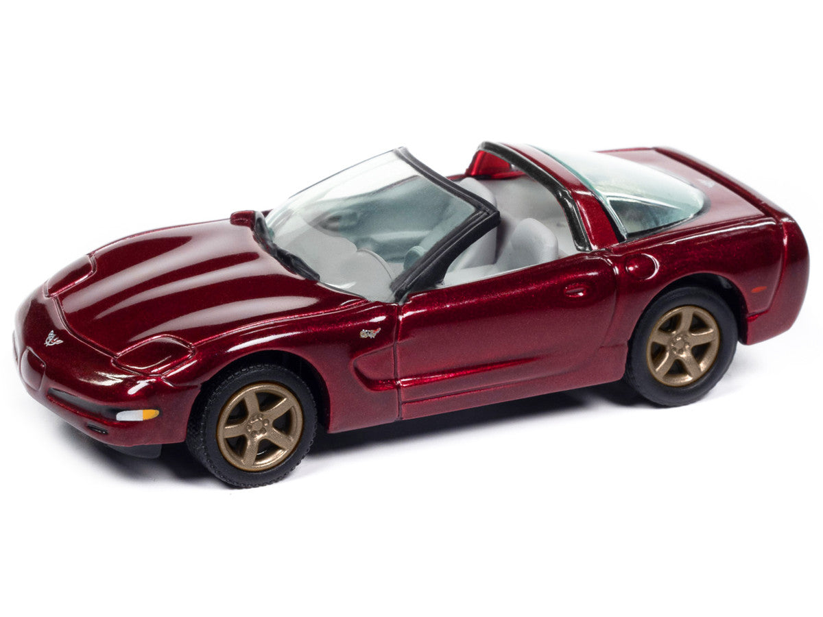 2003 Chevrolet Corvette Convertible "50th Anniversary" Anniversary Red Metallic "Classic Gold Collection" 1/64 Diecast Model Car by Johnny Lightning by Johnny Lightning