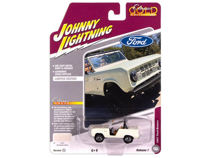 1967 Ford Bronco Wimbledon White "Classic Gold Collection" 1/64 Diecast Model Car by Johnny Lightning by Johnny Lightning