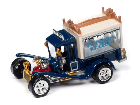 George Barris Ice Cream Truck Blue "Classic Plastic" "Pop Culture" 2024 Release 2 1/64 Diecast Model Car by Johnny Lightning by Johnny Lightning