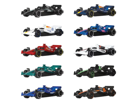 2025 Formula 1 World Championship 10 piece Set Diecast Model Cars by Hot Wheels by Hotwheels