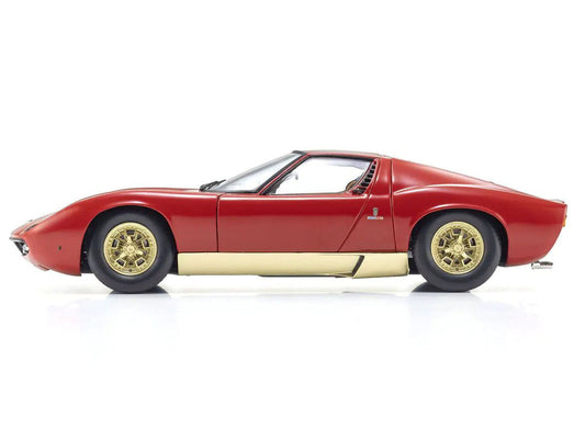 Lamborghini Miura P 400 Red with Gold Accents 1/18 Diecast Model Car by Kyosho by Kyosho