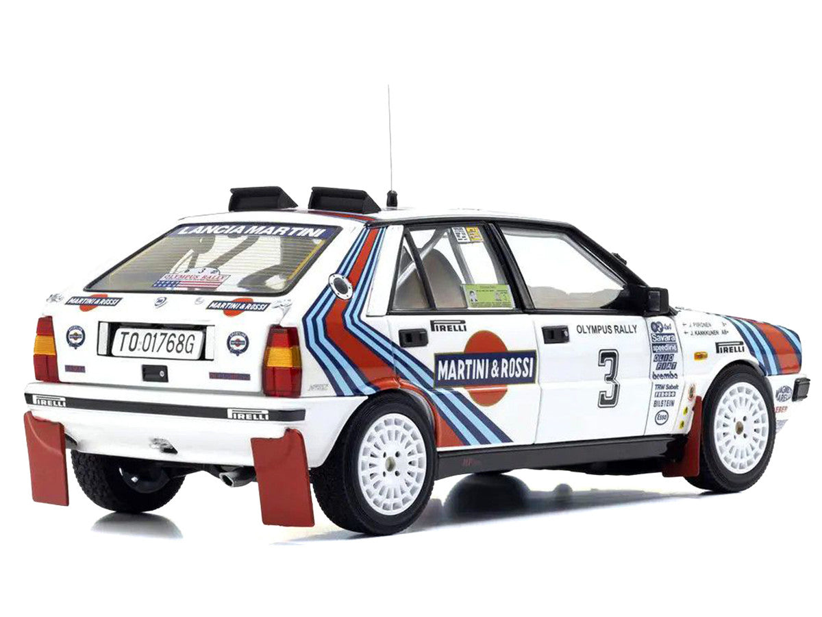 Lancia Delta HF 4WD #3 Juha Kankkunen - Juha Piironen "Martini Racing" Winner "Olympus Rally" (1987) 1/18 Diecast Model Car by Kyosho by Kyosho