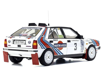 Lancia Delta HF 4WD #3 Juha Kankkunen - Juha Piironen "Martini Racing" Winner "Olympus Rally" (1987) 1/18 Diecast Model Car by Kyosho by Kyosho