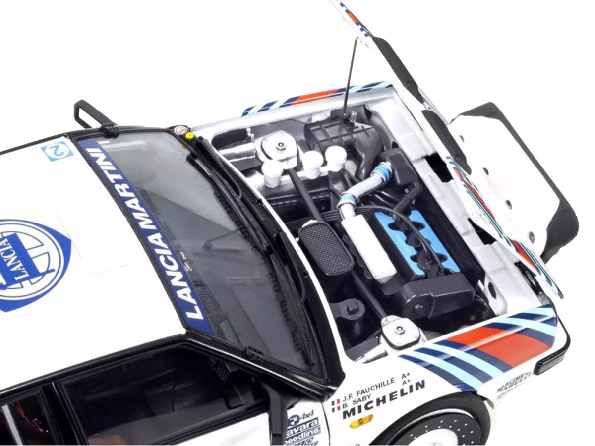 Lancia Delta HF 4WD #3 Bruno Saby - Jean-Francois Fauchille "Martini Racing" Winner "Rally Monte Carlo" (1988) 1/18 Diecast Model Car by Kyosho by Kyosho