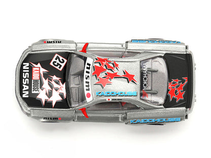 Nissan Skyline GT-R (R34) "Kaido Star Racing V1" RHD (Right Hand Drive) #25 Gray Metallic with Black Hood and Graphics (Designed by Jun Imai) "Kaido House" Special 1/64 Diecast Model Car by Mini GT by Mini GT