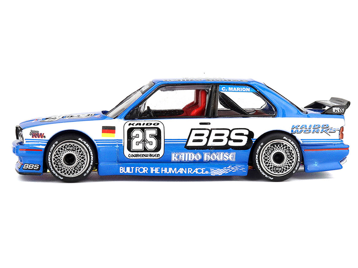 BMW M3 "Kaido Touring Champ V1" #25 Blue with White Stripes (Designed by Jun Imai) "Kaido House" Special 1/64 Diecast Model Car by Mini GT by Mini GT