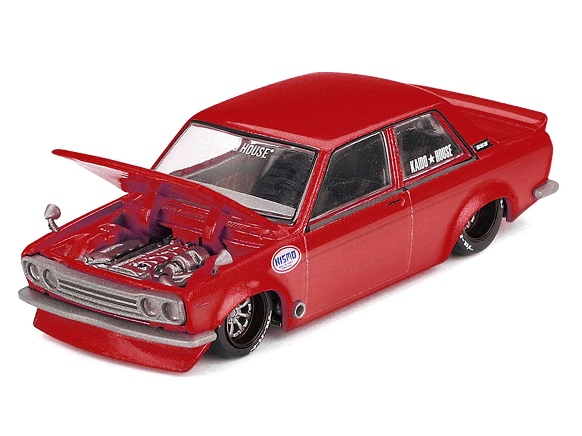 Datsun 510 Street "Nismo V3" Red Metallic (Designed by Jun Imai) "Kaido House" Special 1/64 Diecast Model Car by Mini GT by Mini GT