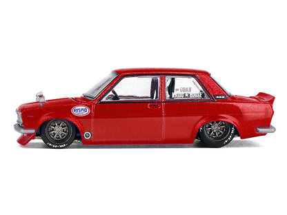 Datsun 510 Street "Nismo V3" Red Metallic (Designed by Jun Imai) "Kaido House" Special 1/64 Diecast Model Car by Mini GT by Mini GT