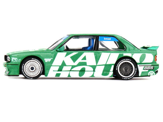BMW M3 "Kaido Works V2" Green Metallic with Graphics (Designed by Jun Imai) "Kaido House" Special 1/64 Diecast Model Car by Mini GT by Mini GT
