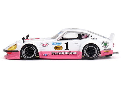 Nissan Fairlady Z RHD (Right Hand Drive) #1 "Tamiya Racing - Frog Racing Team" White and Pink (Designed by Jun Imai) "Kaido House" Special 1/64 Diecast Model Car by Mini GT by Mini GT