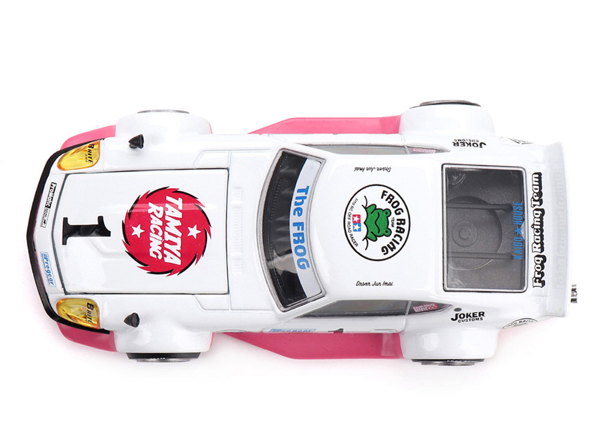 Nissan Fairlady Z RHD (Right Hand Drive) #1 "Tamiya Racing - Frog Racing Team" White and Pink (Designed by Jun Imai) "Kaido House" Special 1/64 Diecast Model Car by Mini GT by Mini GT