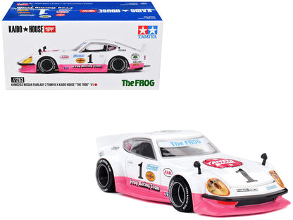 Nissan Fairlady Z RHD (Right Hand Drive) #1 "Tamiya Racing - Frog Racing Team" White and Pink (Designed by Jun Imai) "Kaido House" Special 1/64 Diecast Model Car by Mini GT by Mini GT