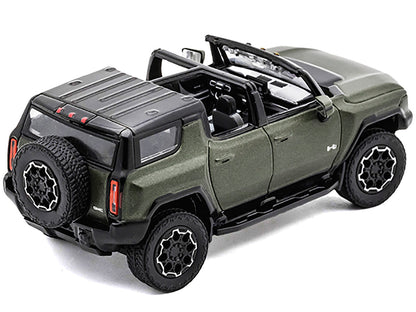 2023 GMC Hummer EV SUV Green Metallic with Black Top 1/64 Diecast Model Car by GCD by GCD
