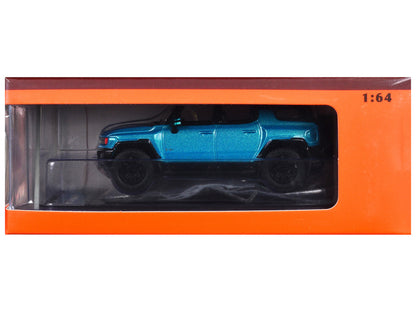 2023 GMC Hummer EV SUV Blue Metallic with Black Top 1/64 Diecast Model Car by GCD by GCD