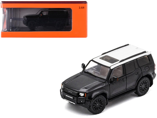 Toyota Land Cruiser Prado 250 Black with White Top 1/64 Diecast Model Car by GCD by GCD