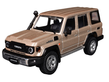 Toyota Land Cruiser (J76) Gold Metallic 1/64 Diecast Model Car by GCD by GCD