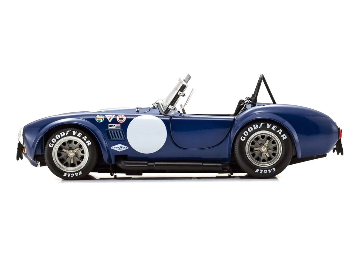 Shelby Cobra 427 S/C Blue with White Stripes and Race Graphics 1/18 Diecast Model Car by Kyosho by Kyosho