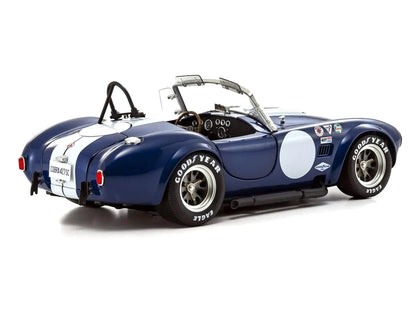 Shelby Cobra 427 S/C Blue with White Stripes and Race Graphics 1/18 Diecast Model Car by Kyosho by Kyosho