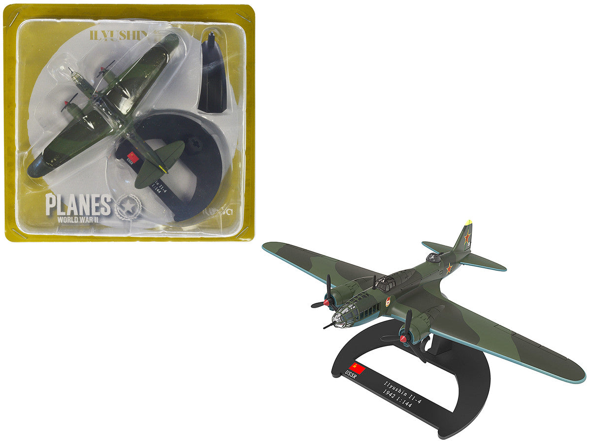 Ilyushin IL-4 Bomber Aircraft "Soviet Baltic Fleet Guards Regiment" (1942) "Planes of World War II" Series 1/144 Diecast Model Airplane by Luppa by Luppa